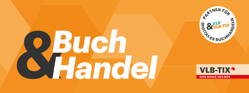 Ein Banner mit dem Schriftzug Buch und Handel.