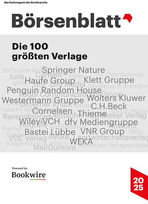 Cover der hundert größten Verlage im Börsenblatt, powered by Bookwire.