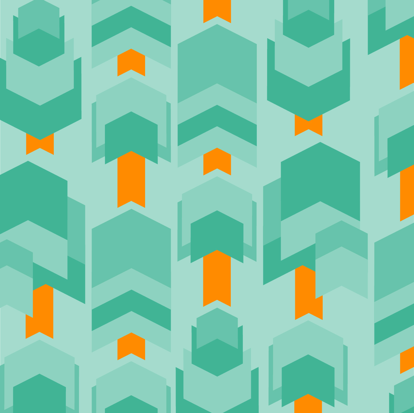 Grafik mit abstrakten Bäumen.