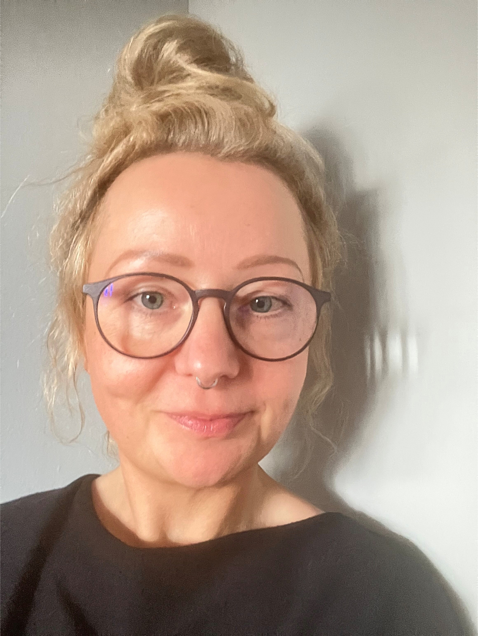 Selfie von einer lächelnden Frau